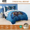 image:imageJay Franco Kids Comforter Set Includes Sheets and Pillow Covers  Soft and Cozy Bed Set for Stylish Room Decor Official Licensed Bedding Blue  The Mandalorian 7 Piece QueenBlue  the Mandalorian