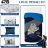image:imageJay Franco Kids Comforter Set Includes Sheets and Pillow Covers  Soft and Cozy Bed Set for Stylish Room Decor Official Licensed Bedding Blue  The Mandalorian 7 Piece QueenDark Blue  Star Wars