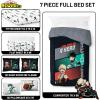 image:imageJay Franco Kids Comforter Set Includes Sheets and Pillow Covers  Soft and Cozy Bed Set for Stylish Room Decor Official Licensed Bedding Blue  The Mandalorian 7 Piece QueenBlack  My Hero Academia