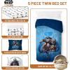 image:imageJay Franco Kids Comforter Set Includes Sheets and Pillow Covers  Soft and Cozy Bed Set for Stylish Room Decor Official Licensed Bedding Blue  The Mandalorian 7 Piece QueenBlue  the Mandalorian
