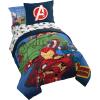image:imageJay Franco Kids Comforter Set Includes Sheets and Pillow Covers  Soft and Cozy Bed Set for Stylish Room Decor Official Licensed Bedding Blue  The Mandalorian 7 Piece QueenBlue  Avengers