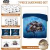 image:imageJay Franco Kids Comforter Set Includes Sheets and Pillow Covers  Soft and Cozy Bed Set for Stylish Room Decor Official Licensed Bedding Blue  The Mandalorian 7 Piece QueenBlue  the Mandalorian