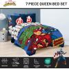 image:imageJay Franco Kids Comforter Set Includes Sheets and Pillow Covers  Soft and Cozy Bed Set for Stylish Room Decor Official Licensed Bedding Blue  The Mandalorian 7 Piece QueenBlue  Avengers