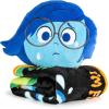 image:imageJay Franco Kids Nogginz Set  12 Inches Nogginz Pillow amp 40 x 50 Inches Cozy Plush Throw Blanket UltraSoft Character Nap Set for Travel Bedroom amp Couch Dcor Gray  The MandalorianBlack  Sadness