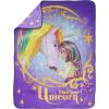 image:imageJay Franco Kids Plush Throw Blanket  Soft amp Cozy Fleece Throw for Bedroom amp Couch Dcor Official Licensed Product Blue  The Mandalorian 40x50  Travel BlanketPurple  Unicorn Academy