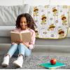 image:imageJay Franco Kids Plush Throw Blanket  Soft amp Cozy Fleece Throw for Bedroom amp Couch Dcor Official Licensed Product Blue  The Mandalorian 40x50  Travel BlanketWhite  Orange Blossom