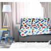 image:imageJay Franco Kids Plush Throw Blanket  Soft amp Cozy Fleece Throw for Bedroom amp Couch Dcor Official Licensed Product Blue  The Mandalorian 40x50  Travel BlanketWhite  Lego