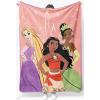 image:imageJay Franco Kids Plush Throw Blanket  Soft amp Cozy Fleece Throw for Bedroom amp Couch Dcor Official Licensed Product Blue  The Mandalorian 40x50  Travel BlanketPink  Disney Princess