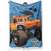 image:imageJay Franco Kids Plush Throw Blanket  Soft amp Cozy Fleece Throw for Bedroom amp Couch Dcor Official Licensed Product Blue  The Mandalorian 40x50  Travel BlanketBlue  Monster Jam
