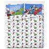 image:imageJay Franco Kids Sheet Set with Fitted Flat Sheets amp Pillow Cover  UltraSoft Bedding with Pillowcase for Room Decor White  The Mandalorian 4 Piece QueenWhite  Avengers