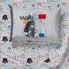 image:imageJay Franco Kids Sheet Set with Fitted Flat Sheets amp Pillow Cover  UltraSoft Bedding with Pillowcase for Room Decor White  The Mandalorian 4 Piece QueenGray  Star Wars