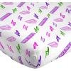 image:imageJay Franco Kids Sheet Set with Fitted Flat Sheets amp Pillow Cover  UltraSoft Bedding with Pillowcase for Room Decor White  The Mandalorian 4 Piece QueenPurple  Minecraft