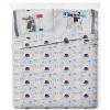 image:imageJay Franco Kids Sheet Set with Fitted Flat Sheets amp Pillow Cover  UltraSoft Bedding with Pillowcase for Room Decor White  The Mandalorian 4 Piece QueenGray  Star Wars