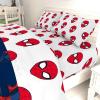 image:imageJay Franco Kids Sheet Set with Fitted Flat Sheets amp Pillow Cover  UltraSoft Bedding with Pillowcase for Room Decor White  The Mandalorian 4 Piece QueenRed  Spiderman