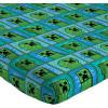 image:imageJay Franco Kids Sheet Set with Fitted Flat Sheets amp Pillow Cover  UltraSoft Bedding with Pillowcase for Room Decor White  The Mandalorian 4 Piece QueenBlue  Minecraft Creeper