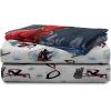 image:imageJay Franco Kids Sheet Set with Fitted Flat Sheets amp Pillow Cover  UltraSoft Bedding with Pillowcase for Room Decor White  The Mandalorian 4 Piece QueenWhite  Spiderman