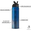 image:imageJoyJolt Star Wars Linear R2D2 Stainless Steel Water Bottle with Flip Straw Lid 22 oz Vacuum Insulated Water Bottle BPAFree Tumbler for Sports and Travel Star Wars GiftsDeath Star