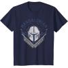 image:imageStar Wars The Mandalorian Legendary Warrior Bounty Hunter TShirtNavy Blue