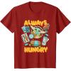 image:imageStar Wars The Mandalorian and Grogu Always Hungry Snacks TShirtCranberry Red