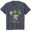 image:imageStar Wars The Mandalorian and Grogu Eat More Frogs Sketch TShirtHeather Blue