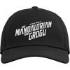 image:imageStar Wars The Mandalorian and Grogu Official BampW Movie Logo Adjustable Printed Baseball HatBlack
