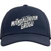 image:imageStar Wars The Mandalorian and Grogu Official BampW Movie Logo Adjustable Printed Baseball HatNavy Blue