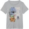 image:imageStar Wars The Mandalorian and Grogu This is the Way Graphic TShirtHeather Grey