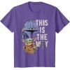 image:imageStar Wars The Mandalorian and Grogu This is the Way Graphic TShirtPurple Heather