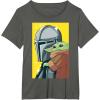 image:imageThe Mandalorian And Grogu Comic Art Style Side Portraits TShirtAsphalt Grey