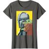 image:imageThe Mandalorian And Grogu Comic Art Style Side Portraits TShirtAsphalt Grey
