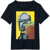 image:imageThe Mandalorian And Grogu Comic Art Style Side Portraits TShirtBlack