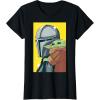 image:imageThe Mandalorian And Grogu Comic Art Style Side Portraits TShirtBlack