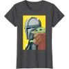 image:imageThe Mandalorian And Grogu Comic Art Style Side Portraits TShirtDark Heather Grey