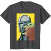 image:imageThe Mandalorian And Grogu Comic Art Style Side Portraits TShirtDark Heather Grey