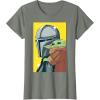 image:imageThe Mandalorian And Grogu Comic Art Style Side Portraits TShirtOlive Heather