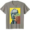 image:imageThe Mandalorian And Grogu Comic Art Style Side Portraits TShirtSlate Grey
