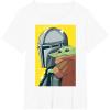 image:imageThe Mandalorian And Grogu Comic Art Style Side Portraits TShirtWhite