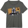 image:imageThe Mandalorian And Grogu Watercolor Duo Mudhorn Clan Of Two TShirtAsphalt Grey