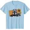 image:imageThe Mandalorian And Grogu Watercolor Duo Mudhorn Clan Of Two TShirtBaby Blue