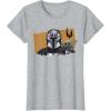 image:imageThe Mandalorian And Grogu Watercolor Duo Mudhorn Clan Of Two TShirtHeather Grey