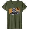 image:imageThe Mandalorian And Grogu Watercolor Duo Mudhorn Clan Of Two TShirtOlive Green