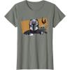 image:imageThe Mandalorian And Grogu Watercolor Duo Mudhorn Clan Of Two TShirtOlive Heather