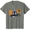 image:imageThe Mandalorian And Grogu Watercolor Duo Mudhorn Clan Of Two TShirtOlive Heather