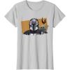 image:imageThe Mandalorian And Grogu Watercolor Duo Mudhorn Clan Of Two TShirtSilver Grey