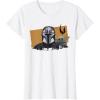 image:imageThe Mandalorian And Grogu Watercolor Duo Mudhorn Clan Of Two TShirtWhite