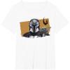 image:imageThe Mandalorian And Grogu Watercolor Duo Mudhorn Clan Of Two TShirtWhite