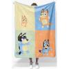 image:imageJay Franco Kids Plush Throw Blanket  Soft amp Cozy Fleece Throw for Bedroom amp Couch Dcor Official Licensed Product Blue  The Mandalorian 40x50  Travel BlanketMulti  Bluey