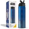 image:imageJoyJolt Star Wars Linear R2D2 Stainless Steel Water Bottle with Flip Straw Lid 22 oz Vacuum Insulated Water Bottle BPAFree Tumbler for Sports and Travel Star Wars GiftsDeath Star