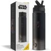 image:imageJoyJolt Star Wars Linear R2D2 Stainless Steel Water Bottle with Flip Straw Lid 22 oz Vacuum Insulated Water Bottle BPAFree Tumbler for Sports and Travel Star Wars GiftsDarth Vader