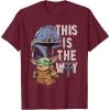 image:imageStar Wars The Mandalorian and Grogu This is the Way Graphic TShirtBurgundy